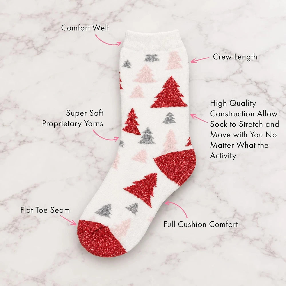 Cuddl Duds Plushfill Holiday Lounge Socks