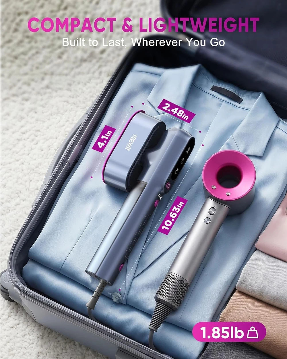 Plancha de Vapor Portátil para Viaje