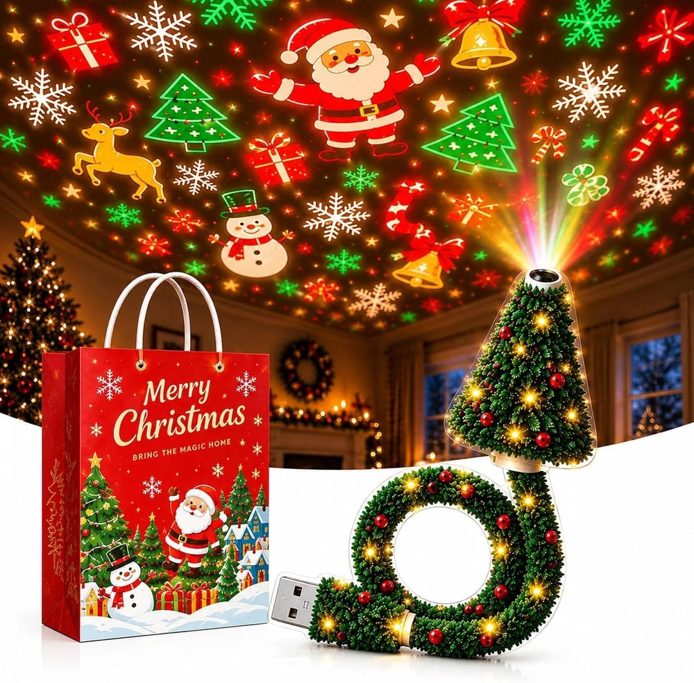 Proyector Navideño de Mesa USB