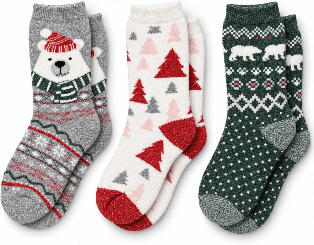 Cuddl Duds Plushfill Holiday Lounge Socks