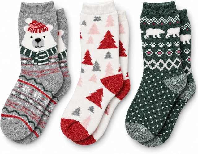 Cuddl Duds Plushfill Holiday Lounge Socks