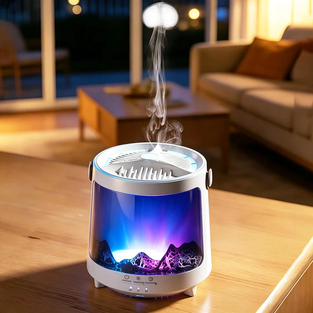 Aromatherapy Diffuser Humidifier with Aurora Lights