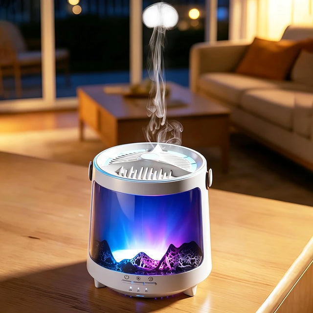 Aromatherapy Diffuser Humidifier with Aurora Lights