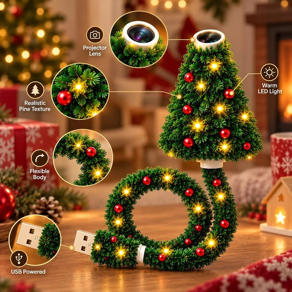 Proyector Navideño de Mesa USB